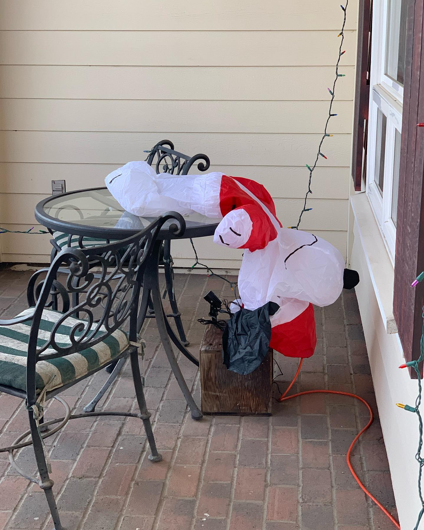 When you’ve been standing up 14 hours straight to show your Christmas spirit, and someone finally turns off the lights. 🤣 Poor Snoopy… he was lit too long. 🫣😂🤪 #christmascheer